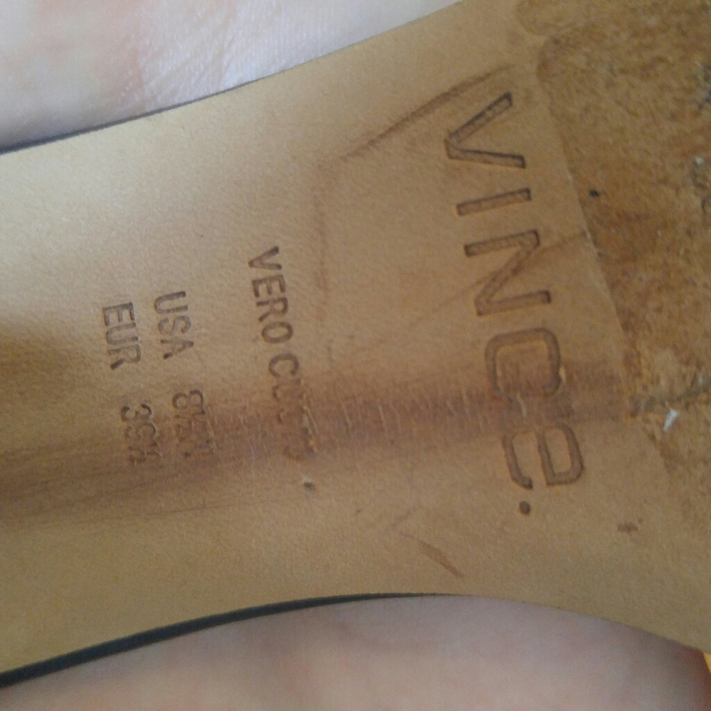 ⛔SOLD⛔ VINCE Black Ankle Strap Block Heel Sandal - Picture 11 of 11